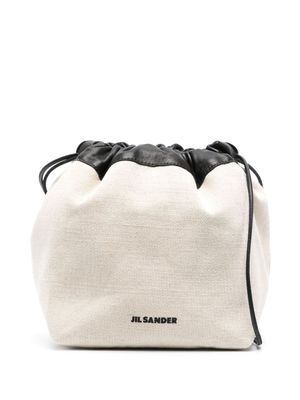 Jil Sander sac seau à logo imprimé - Tons neutres