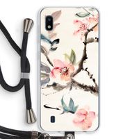 Japanse bloemen: Samsung Galaxy A10 Transparant Hoesje met koord