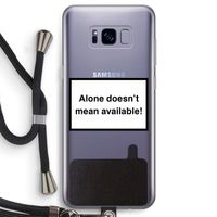 Alone: Samsung Galaxy S8 Transparant Hoesje met koord