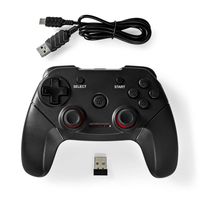 Nedis GGPDW110BK game controller Zwart USB Gamepad Digitaal PC - thumbnail