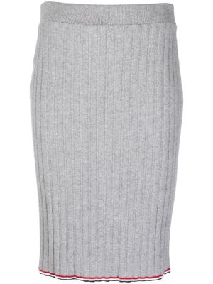 Thom Browne jupe nervurée en cachemire - Gris