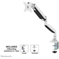 Neomounts NM-D750WHITE 1-voudig Monitor-tafelbeugel 25,4 cm (10) - 81,3 cm (32) Kantelbaar, Zwenkbaar Wit