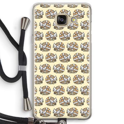 Slapende poes: Samsung Galaxy A5 (2016) Transparant Hoesje met koord