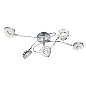 Trio Plafondlamp Tours 5-lichts 3000K metaalgrijs R62135106