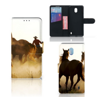 Nokia 1 Plus Telefoonhoesje met Pasjes Design Cowboy