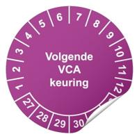 Keuringssticker Volgende VCA keuring Ø 40 mm - 600 stuks (op rol)