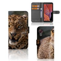 Samsung Galaxy Xcover 5 | Telefoonhoesje | Met pasjeshouder | Luipaard