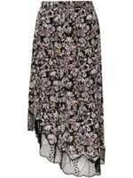 Zadig&Voltaire jupe mi-longue Kaya à fleurs - Noir
