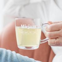 Theeglas graveren - 4 stuks