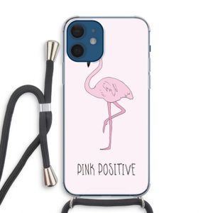 Pink positive: iPhone 12 Transparant Hoesje met koord