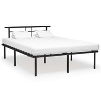 Bedframe metaal zwart 140x200 cm