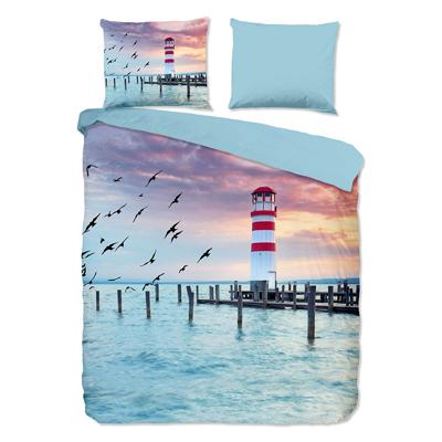 Dekbedovertrek Lighthouse - Tweepersoons (200x200 cm) - Meerkleurig Microvezel - Dessin: Landschap - Pure - Dekbed-Discounter.nl