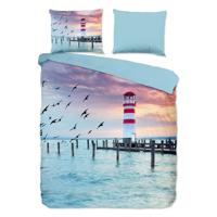 Dekbedovertrek Lighthouse - Tweepersoons (200x200 cm) - Meerkleurig Microvezel - Dessin: Landschap - Pure - Dekbed-Discounter.nl
