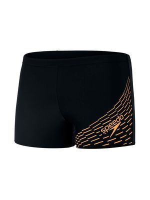 Speedo - Eco Aquashort - Medley Logo - Zwart - Oranje, Maat:S