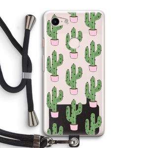Cactus Lover: Pixel 3 Transparant Hoesje met koord