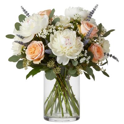 Vaas - transparant - H30 x D15 cm - glas - cilinder vorm - vazen - bloemenvaas