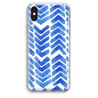 Blauwe pijlen: iPhone XS Max Transparant Hoesje
