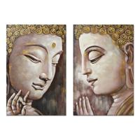 Canvas DKD Home Decor Canvas Hout MDF 80 x 3 x 120 cm