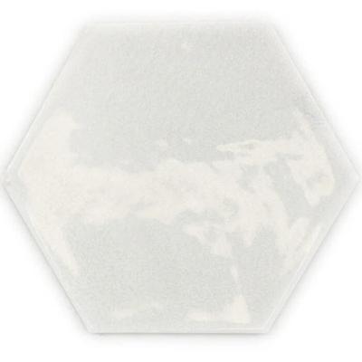 Hexagon Moon White glans 16x18