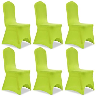 VidaXL Stoelhoes stretch antraciet 6st groen VidaXL Stoelhoes stretch antraciet 6st groen