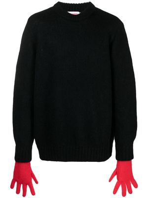 Charles Jeffrey Loverboy pull en maille gaufrée - Noir