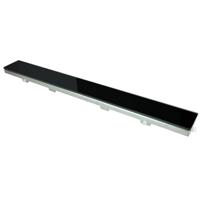Wiesbaden Glanzend Zwart Douchegoot Glasrooster 100x7cm