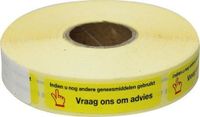 Zelfzorgsignaal sticker geel -Indien..vraag advies
