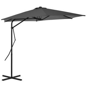 VidaXL Parasol met stalen paal 300 cm antraciet