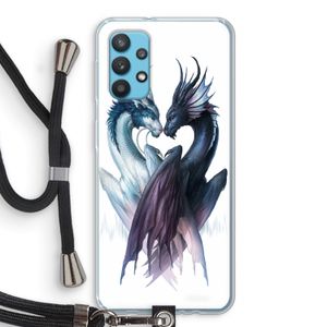 Yin Yang Dragons: Samsung Galaxy A32 4G Transparant Hoesje met koord