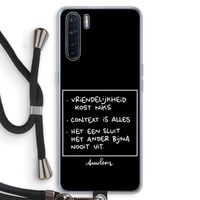 Mijn Motto's: Oppo A91 Transparant Hoesje met koord