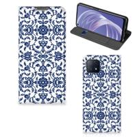 OPPO A73 5G Smart Cover Flower Blue OPPO A73 5G Smart Cover Flower Blue