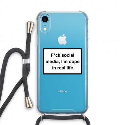 I'm dope: iPhone XR Transparant Hoesje met koord