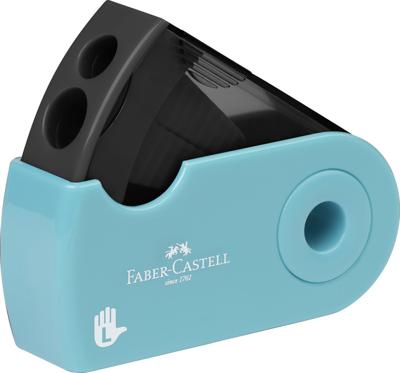 Faber Castell Puntenslijper SLEEVE dubbel turquoise linkshandig