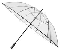Paraplu 120 cm polyester transparant/zwart