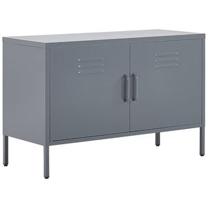 Beliani URIA - Sideboard-Grijs-Staal