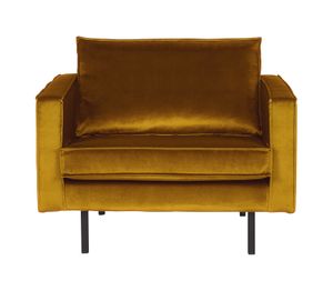 WOOOD Fauteuil 'Rodeo' Velvet, kleur Oker