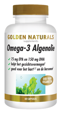 Golden Naturals Supplementen Omega-3 Algenolie 60Capsules