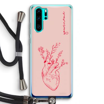 Blooming Heart: Huawei P30 Pro Transparant Hoesje met koord