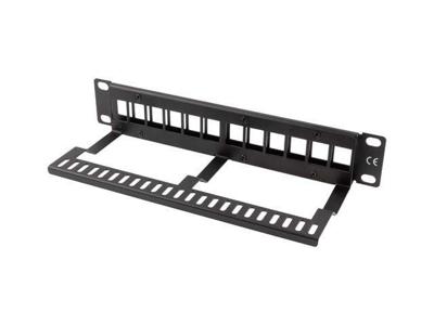LANBERG PATCH PANEL LEEG 12 POORTEN 1U 10" ZWART