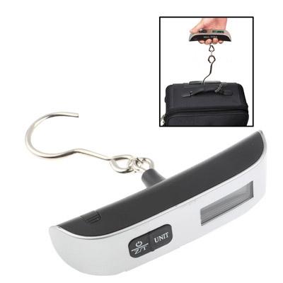 50 kg x 50 g draagbare LCD digitale opknoping reizen Bagageweger met Binnenthermometer