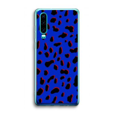 Blue Leopard: Huawei P30 Transparant Hoesje