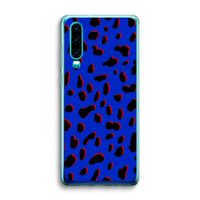 Blue Leopard: Huawei P30 Transparant Hoesje
