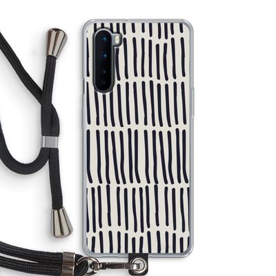 Moroccan stripes: OnePlus Nord Transparant Hoesje met koord