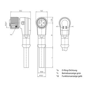 Lutronic 1135 Sensor/actuator connector, geassembleerd M12 Aantal polen: 3 Koppeling, haaks 2.00 m 1 stuk(s)