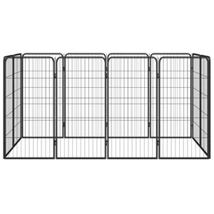 The Living Store Hondenkennel - Zwart - 200 x 100 x 100 cm - Gepoedercoat staal