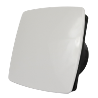 Whisper Pro-design Badkamerventilator - Ø100mm - Met Nalooptimer - Wit *bold-line* - Zwarte Ventilator