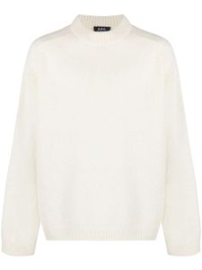 A.P.C. pull en laine mélangée à design nervuré - Blanc