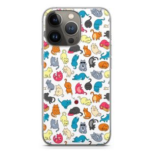 Kleurrijke katten: iPhone 13 Pro Transparant Hoesje