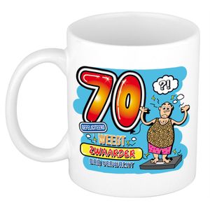 Cadeau mok - 70 weegt zwaarder dan verwacht - keramiek - 300 ml