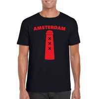 Amsterdam shirt met Amsterdammertje zwart heren 2XL  - - thumbnail